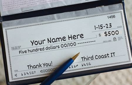 IT Thank You Check for Referral Partners