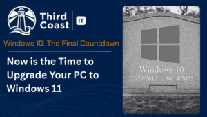 Upgrade to Windows 11 Blog - Headstone with Windows 10 start and end dates