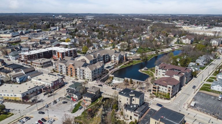 ariel view of Menomonee Falls, WI
